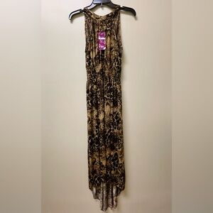 NWT LEOPARD / CHEETAH PRINT HIGH-LOW MAXI DRESS!